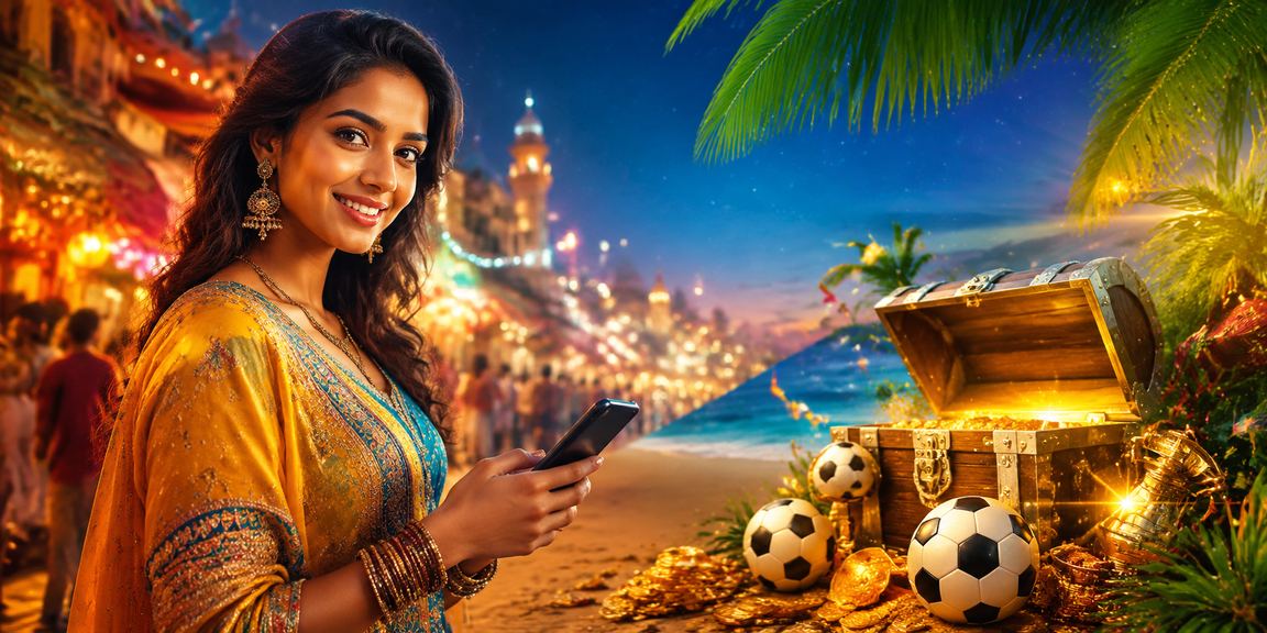 VIP Indian player placing a bet on football by the beach