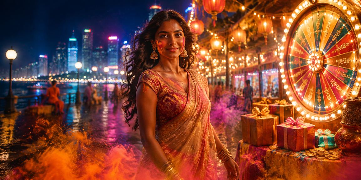 Mumbai casino roulette game during Holi festival celebration